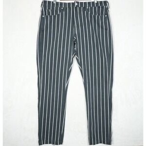 Rare - Guess Carpenter Jeans Men's 34x32 Black‎ Striped Button Fly Denim Y2K